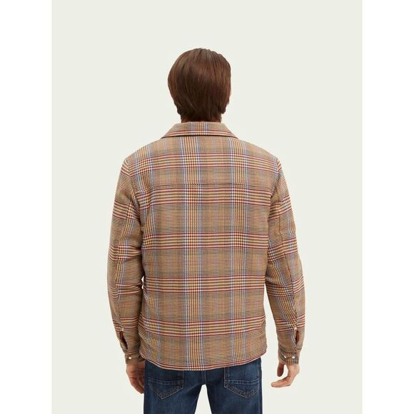 SCOTCH & SODA Reversible Plaid Quilted Jacket Large Barn Coat - Picture 9 of 13